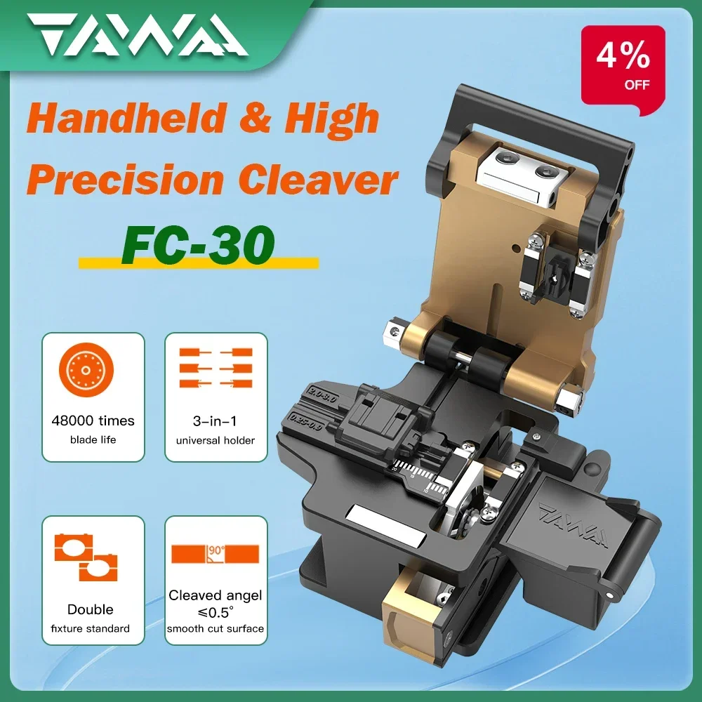 High Precision TAWAA FC-30 Fiber Optic Cleaver 48,000 Cleavers 220+ Cleans Fiber Optic Cleaning Platform