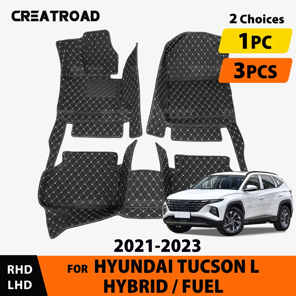 

Car Floor Mats For Hyundai Tucson L (Turbo Hybrid/Fuel) 2021 2022 2023 Custom oot Pads Auto Carpet Cover interior accessories