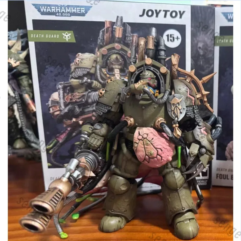 

Оригинальная фигурка JOYTOY Dark Source Warhammer 40K Death Guard Plague Lord 1/18, коллекционная игрушка в подарок
