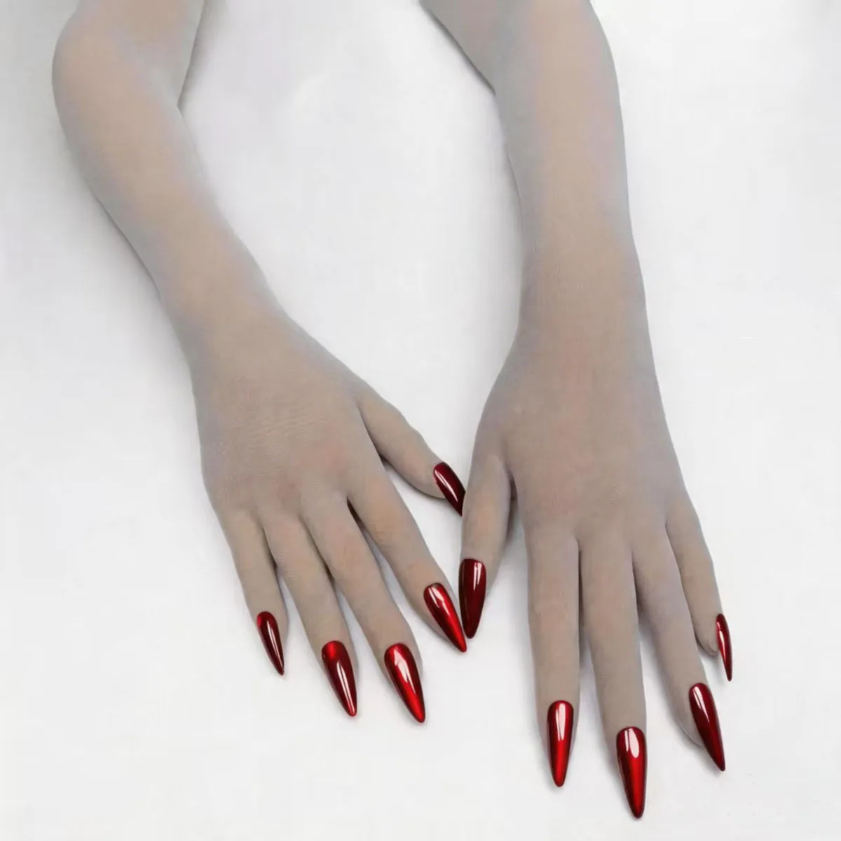 Ultradünne nahtlose Strumpfhandschuhe – 3D-Katzenaugen-Nagelabdeckungen – modische Fünf-Finger-Strumpfhandschuhe – dekorative Handschuhe – Detail 33