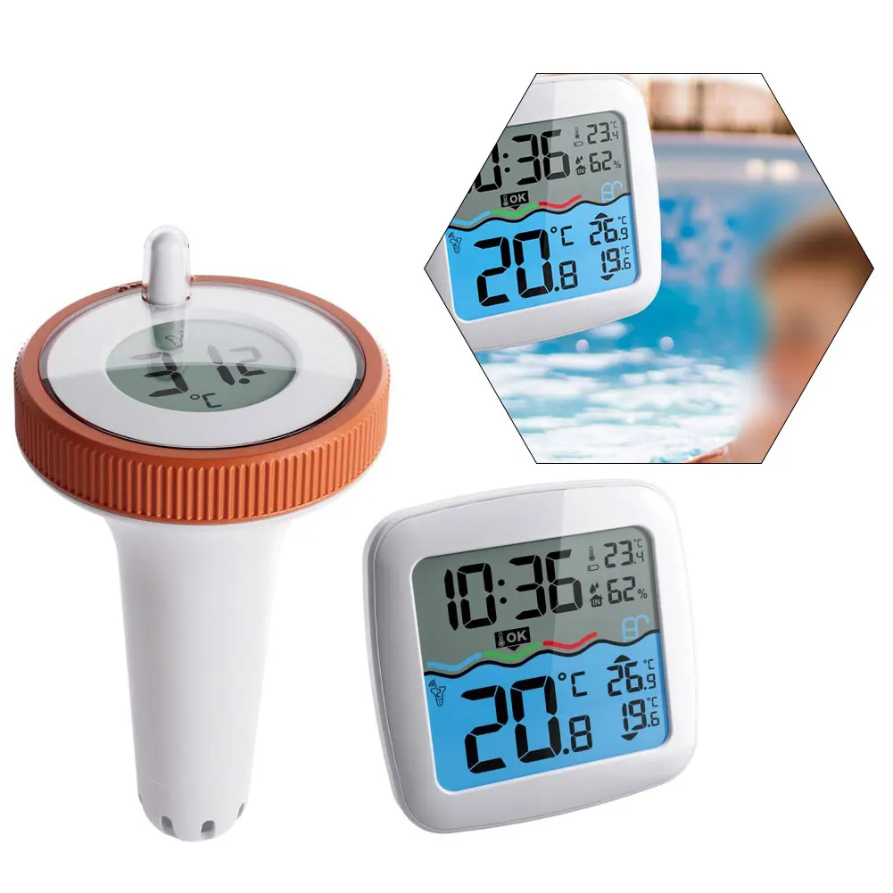 IP67 Waterproof Pool Thermometer with Real Time Temperature Updates for Reliable Monitoring in Pools Spas and Aquariums