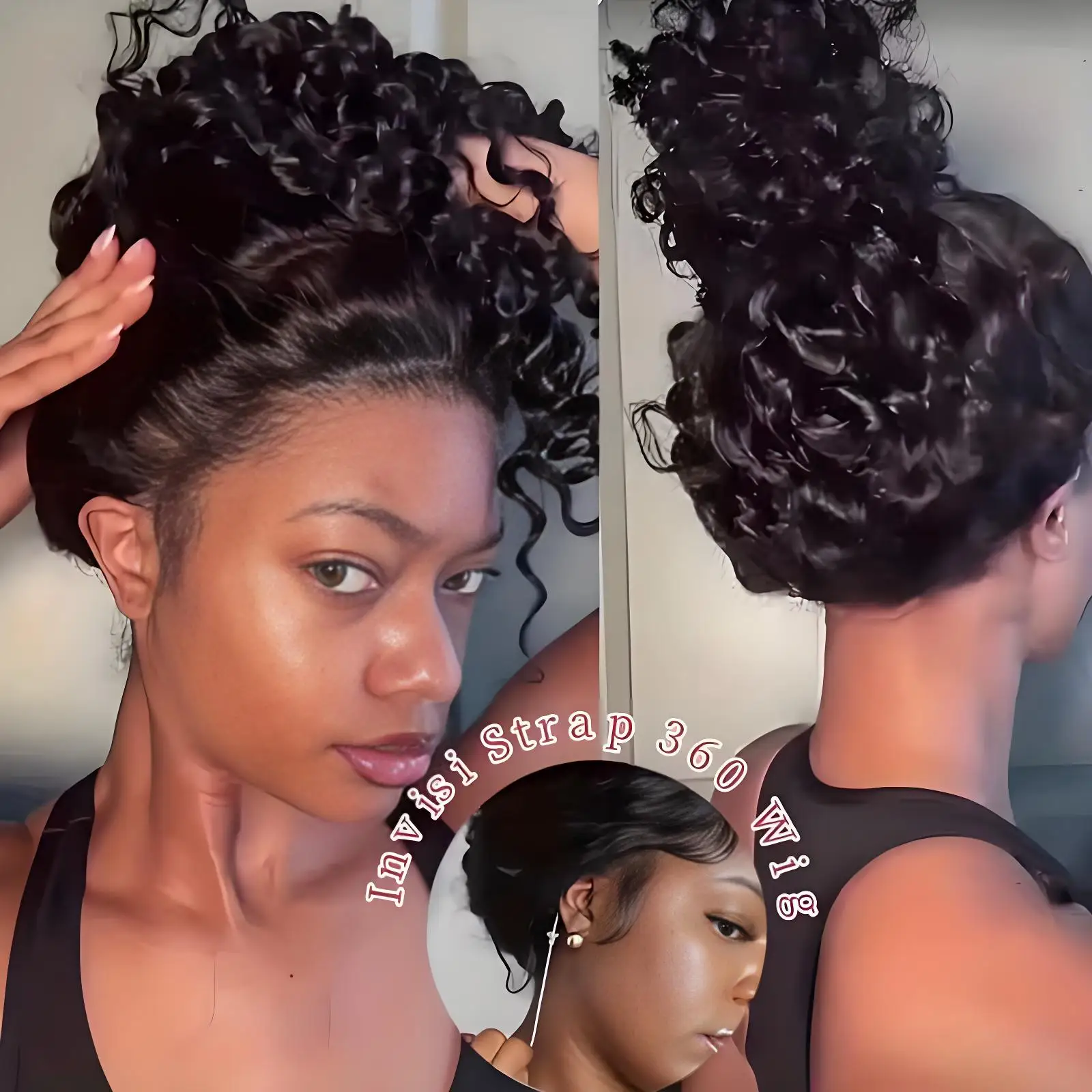 

Парик 360 HD Full Lace Front с кудрями, 100% натуральные волосы, предварительно сформированный, глубокая волна, невидимый ремешок, без клея, парик с водной волной и фронтальным кружевом