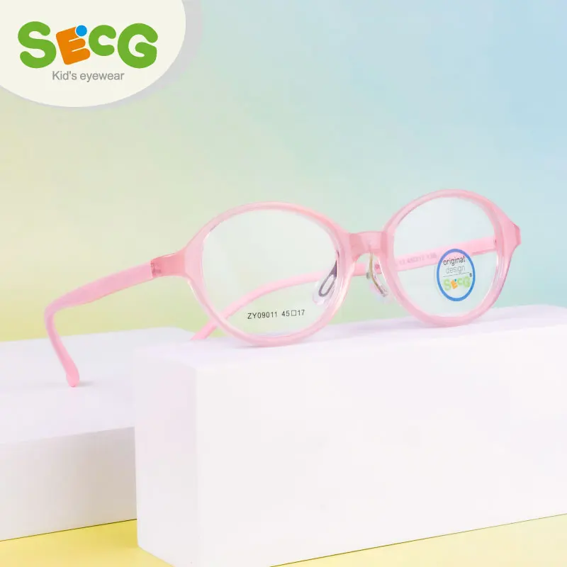 

Легкие детские очки SECG, оптические очки по рецепту для коррекции близорукости, оправа из полимерной смолы, защитные детские очки