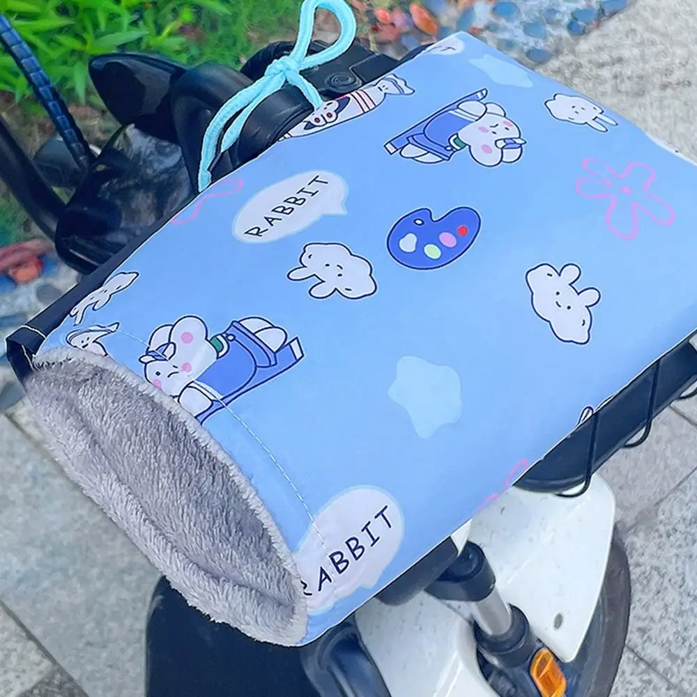 Autumn Winter Cartoon Electric Vehicle Warm Gloves Hand Warmer Warm Mittens Scooters Motorcycle Handlebar Gloves Hand Guards