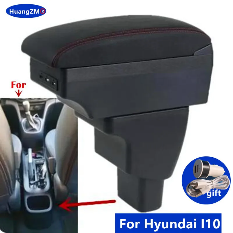 Für Hyundai I10 Armlehne Box Für Hyundai I10 Auto Armlehne Zentrale lagerung Box Innen Gewidmet Retrofit teile Auto Zubehör