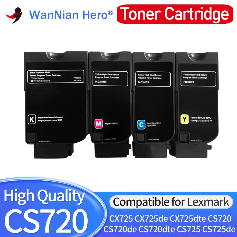 

3K 74C10K0 74C20K0 Тонер-картридж, совместимый принтер Lexmark CX725 CX725de CX725dte CS720 CS720de CS720dte CS725 CS725de dte