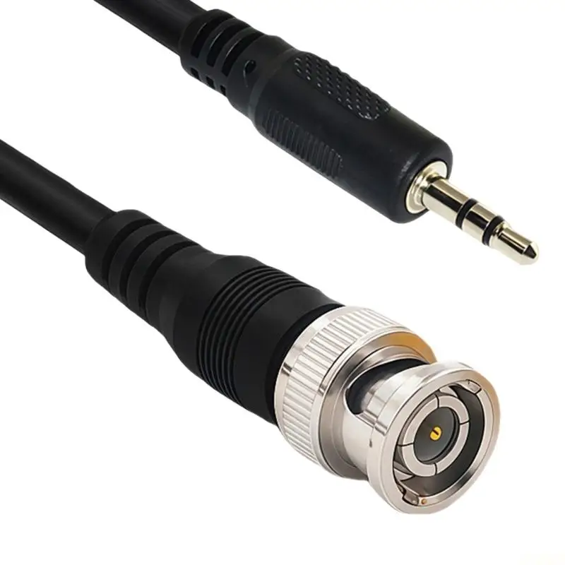 B03F Coppers Cores BNC to 3.5mm Extension Cable 1Meter Reliable Signals Transmission Various Applications Surveillances