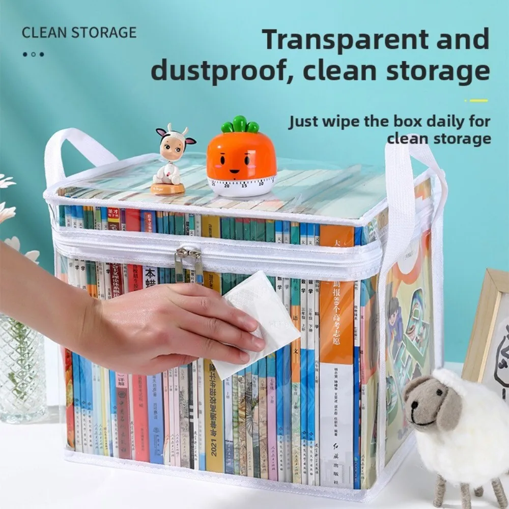 

Foldable Book Storage Organizer Box for Students Classroom Use Dustproof Moistureproof Storage Container for Home Office School
