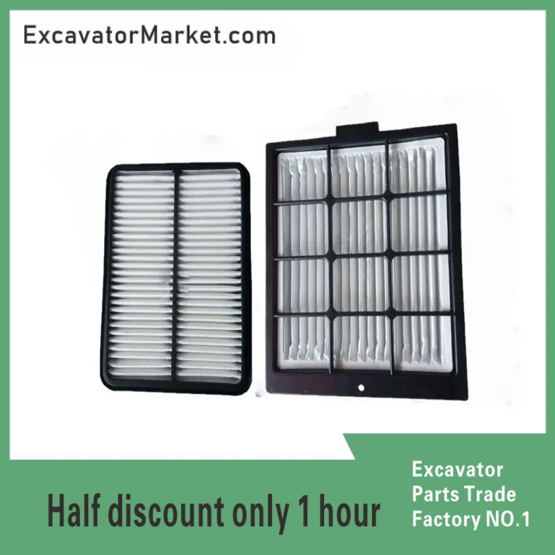 Excavator Accessories For Komatsu air conditioner Filter element PC130 160 200-8 240 270 360-7 Inside and outside