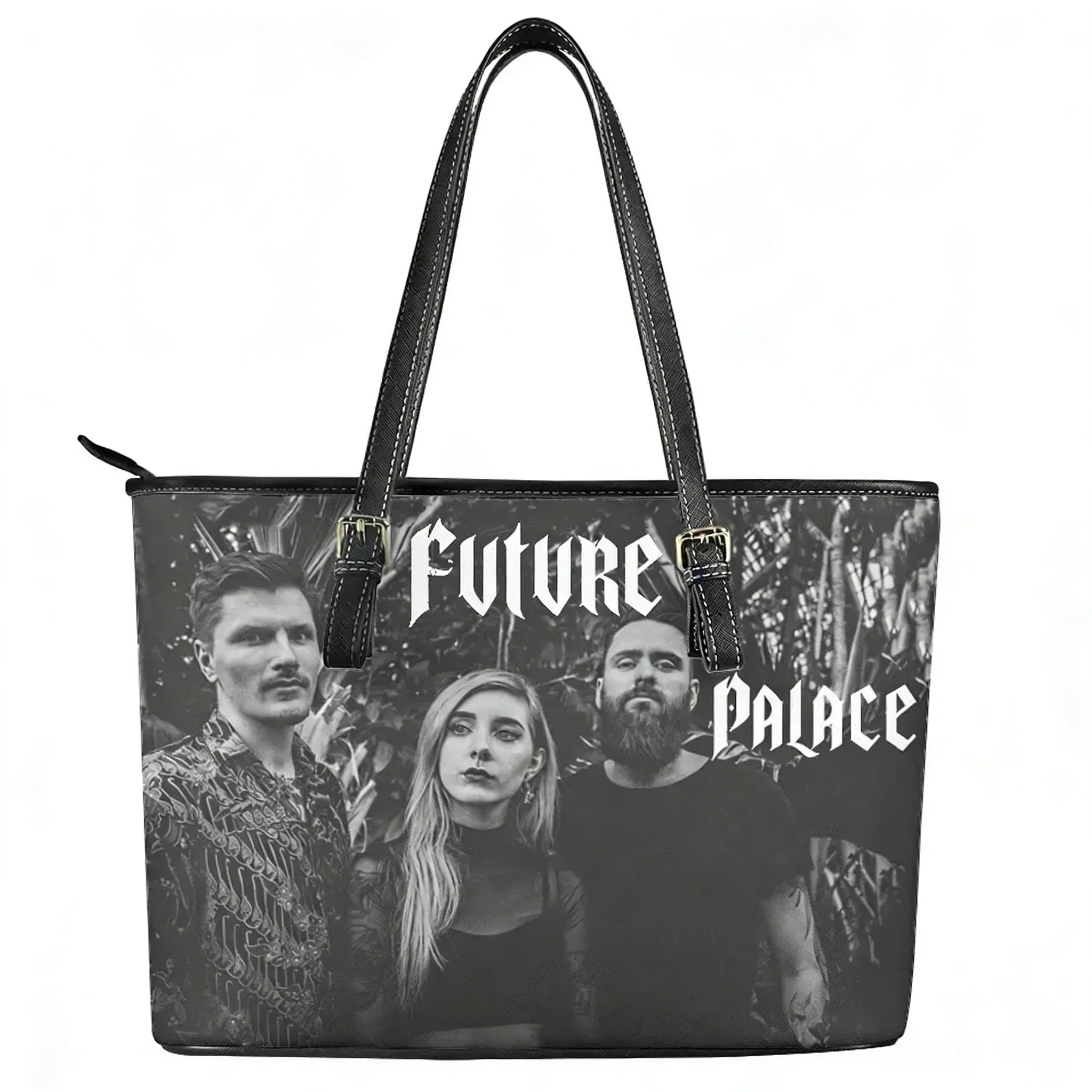 

Future Palace Rock Band Custom Handbag Womens Mens Personalized Tote Bag Shoulder Bag Business Leather Purse Travel Bag Gift