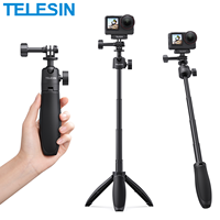 TELESIN Selfie Stick Tripod 3.0 360° Rotation Ballhead Hand Grip for Gopro 13 12 11 DJI 6 5 4 Action Insta360 X5 AcePro Camera