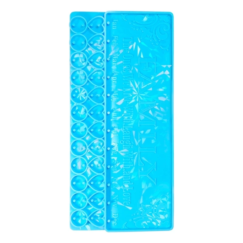 ZB91 Durables Holographic Silicone Molds Epoxy Resin Wall Calendar Molds Resin Pendant Molds Gift for Retailers and Designers