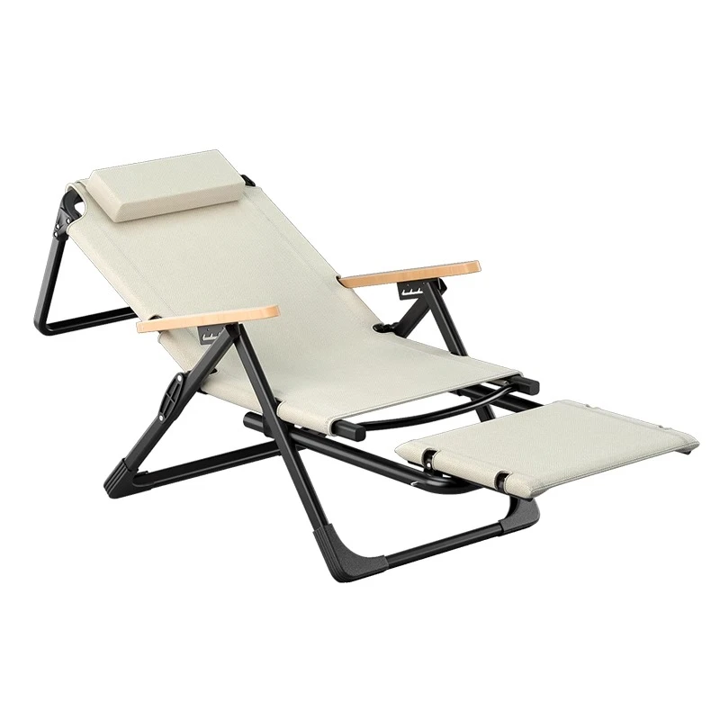 Outdoor folding chair heightened recliner 2024 new fishing  high back  lazy  reclining all-terrain table fishing stool