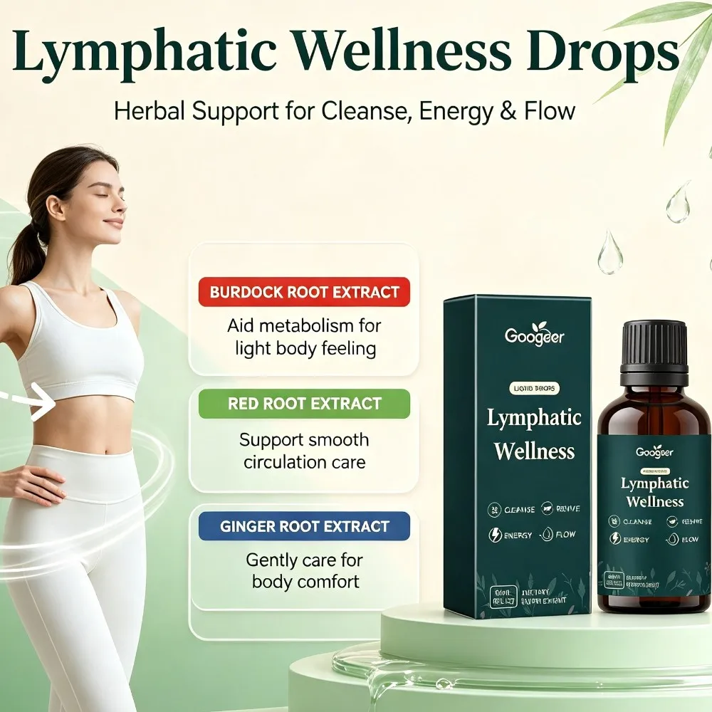 60ml Lymphatic Wellness Drainage Drops Serum Rejuvenate Herbal Flow Blood Circulation Boost Immune System For Women & Men New