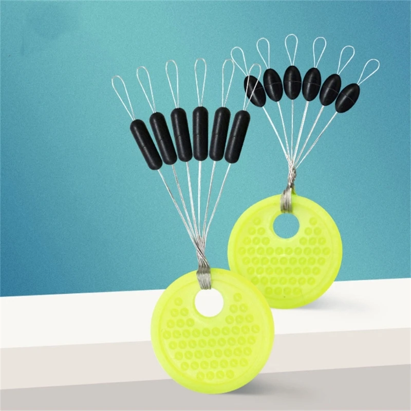 

10Grop Soft Rubber Fishing Float Bobber Stopper Fishing Accessories Enduring