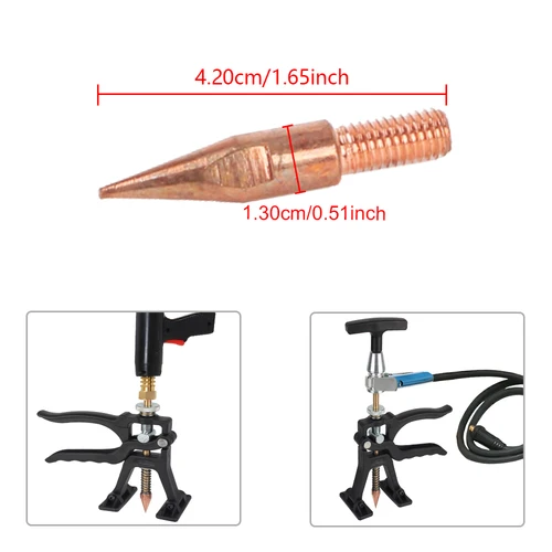 Imagen 2 del producto Herramienta de reparación fina para carrocería de coche, unidad de tracción de soldadura por puntos de abolladuras de chapa metálica automotriz, elevador de barra niveladora pequeña, extractor rápido para coche