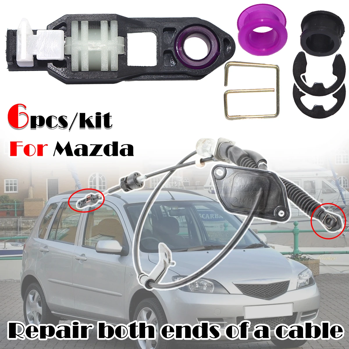 

Auto Gearbox Shift Cable Linkage Control Bushing kit For Mazda 2 3 6 CX-3 CX-5 Gear Shifter Lever Selector End Rod Connect Bush