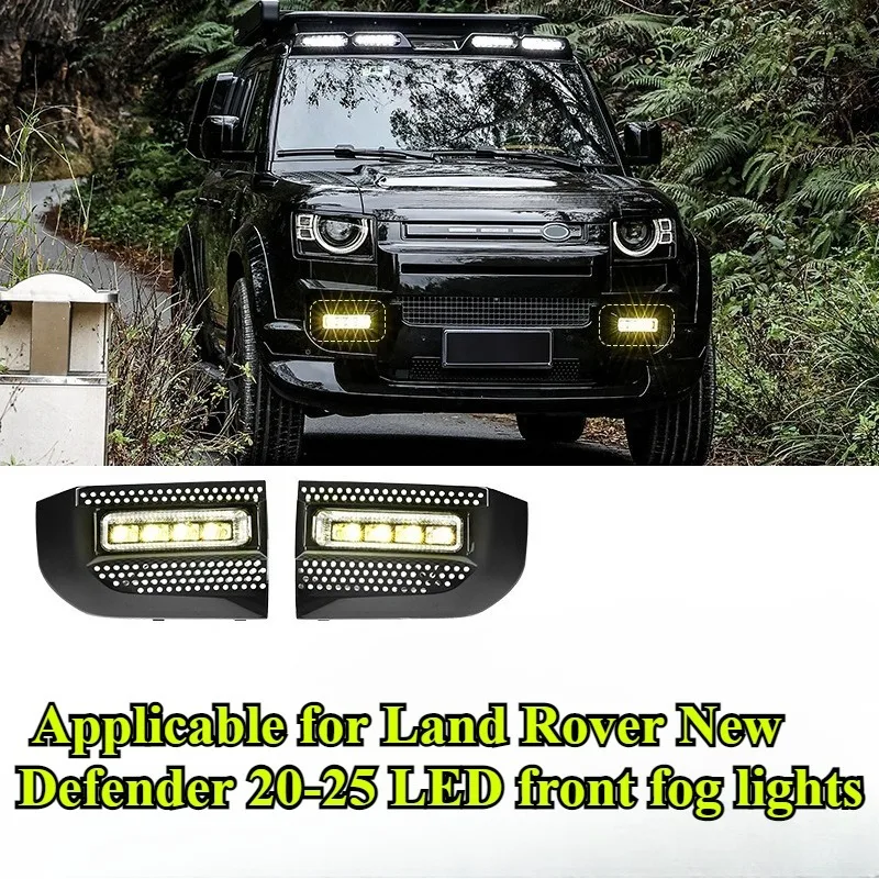 Applicable for Land Rover NewDefender 20-25 LED Lens Front Fog Light Defender Lights Daylight Defender Lamp Car Lights Accessory