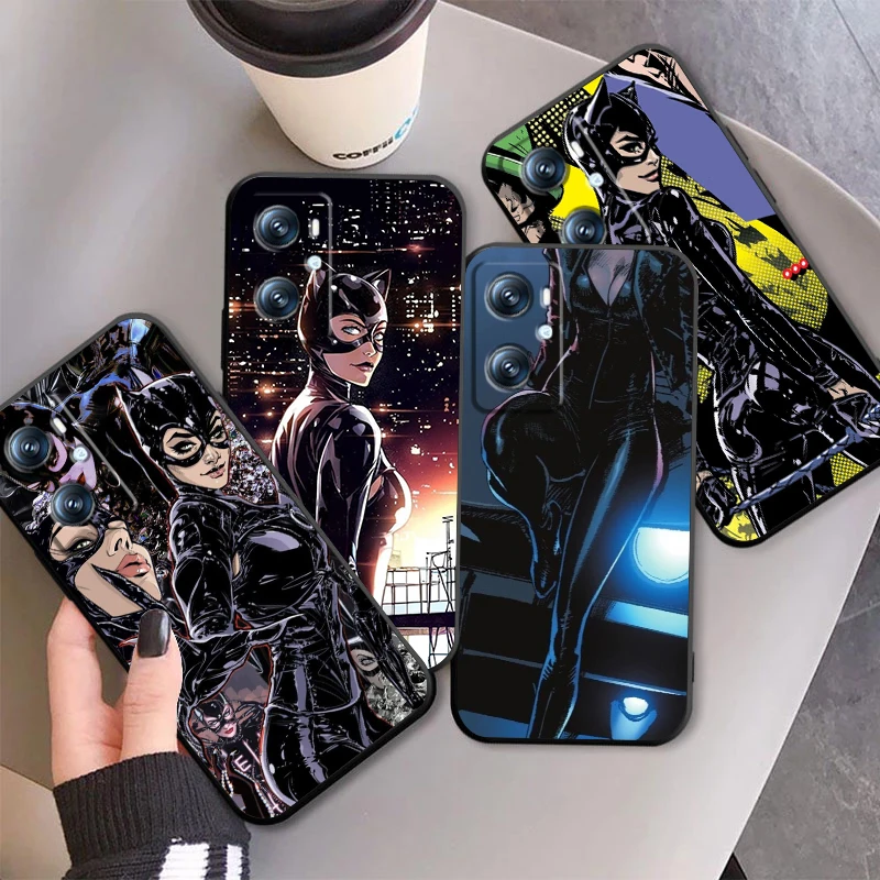 Film C-Catwoman Sexy For OPPO Find X6 X5 X3 A54S A5 A94 A16 A53S A57 A74 A72 A98 A78 A96 A9 5G Black Back Phone Case