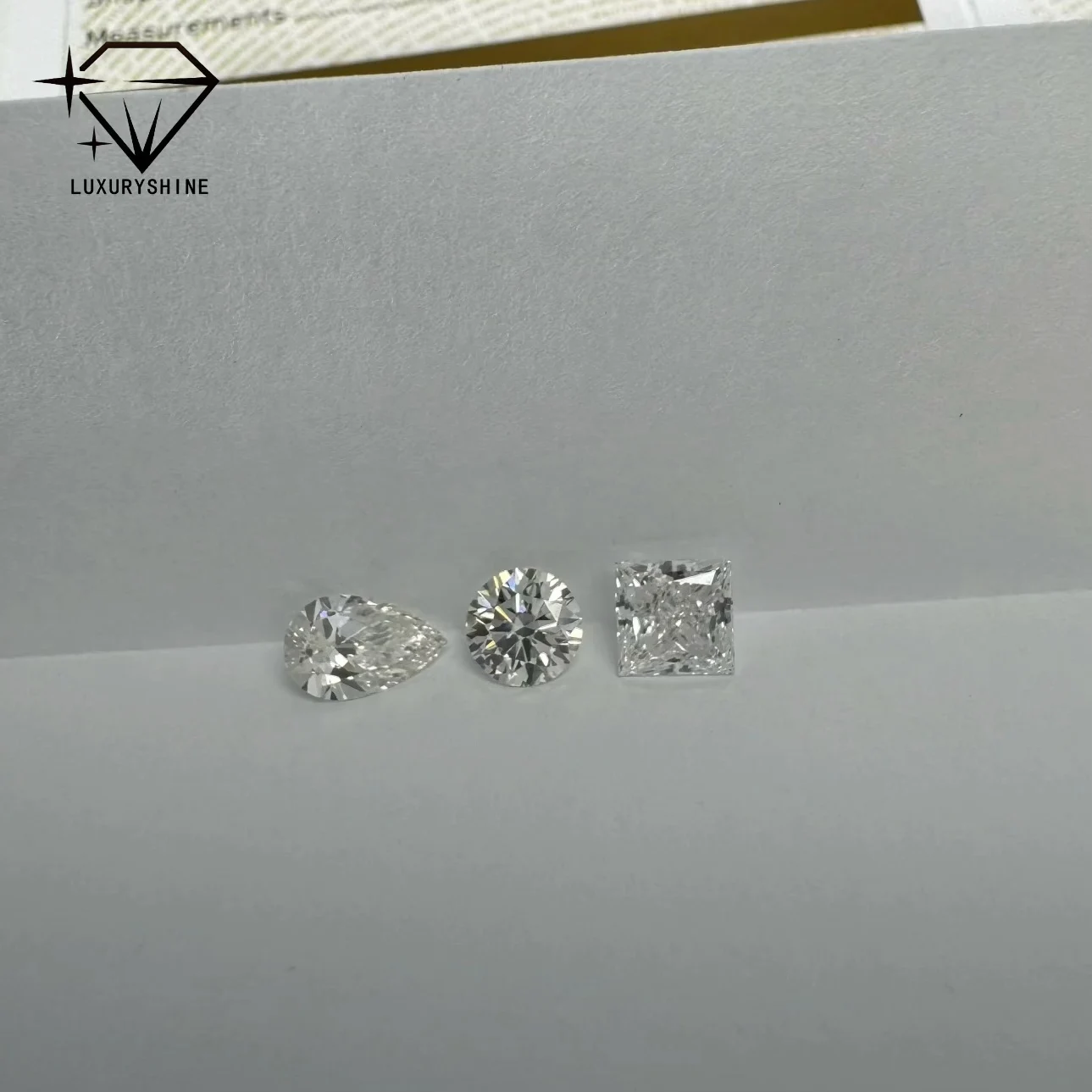 

LuxuryShine VS2 1-15CT D-F Color Lab Grown Diamond Loose Diamonds Heart/Oval/Round/Pear/Asscher Customized jewelry