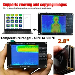 MLX90640 Digital Infrared Thermal 2.8 Inch Temperature Measurement Sensor -40℃ to 300℃ 1.8 inch Digital Thermal Imaging Camera