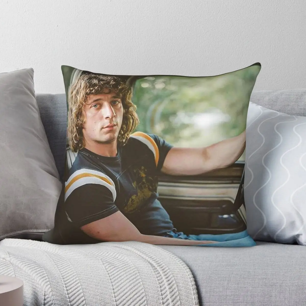 Jeremy Allen White Vintage Pillowcase Polyester Linen Velvet Pattern Zip Decorative Sofa Seater Cushion Cover