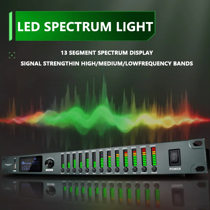 FUHAM EQD-66 المهنية المنزل قبل المرحلة المؤثر ميكروفون KTV الرقمية تردد USB بلوتوث عواء معالج كارا #2