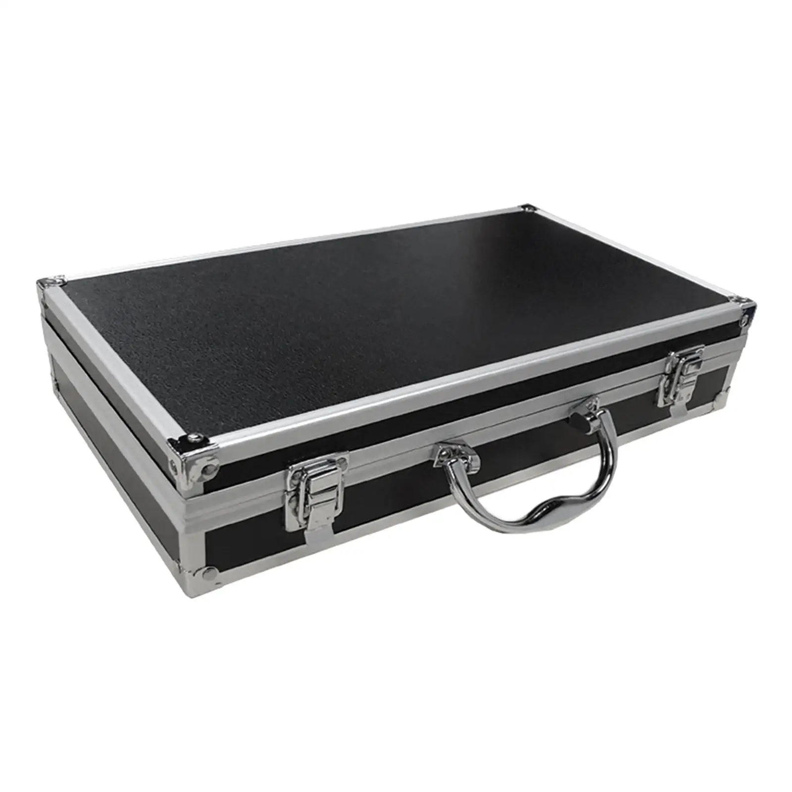 Microphone Storage Toolbox Aluminum Case with Protective Sponge for Vocal Mic Sound Card and Streaming Gear