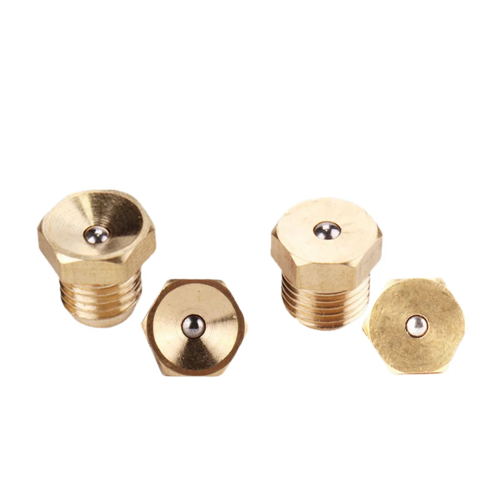 M6 M8 M10 M14 M16 G1/8 G1/4 Brass Grease Nozzle Flat/Funnel Head Male Thread for Gas Engine Motor Repair