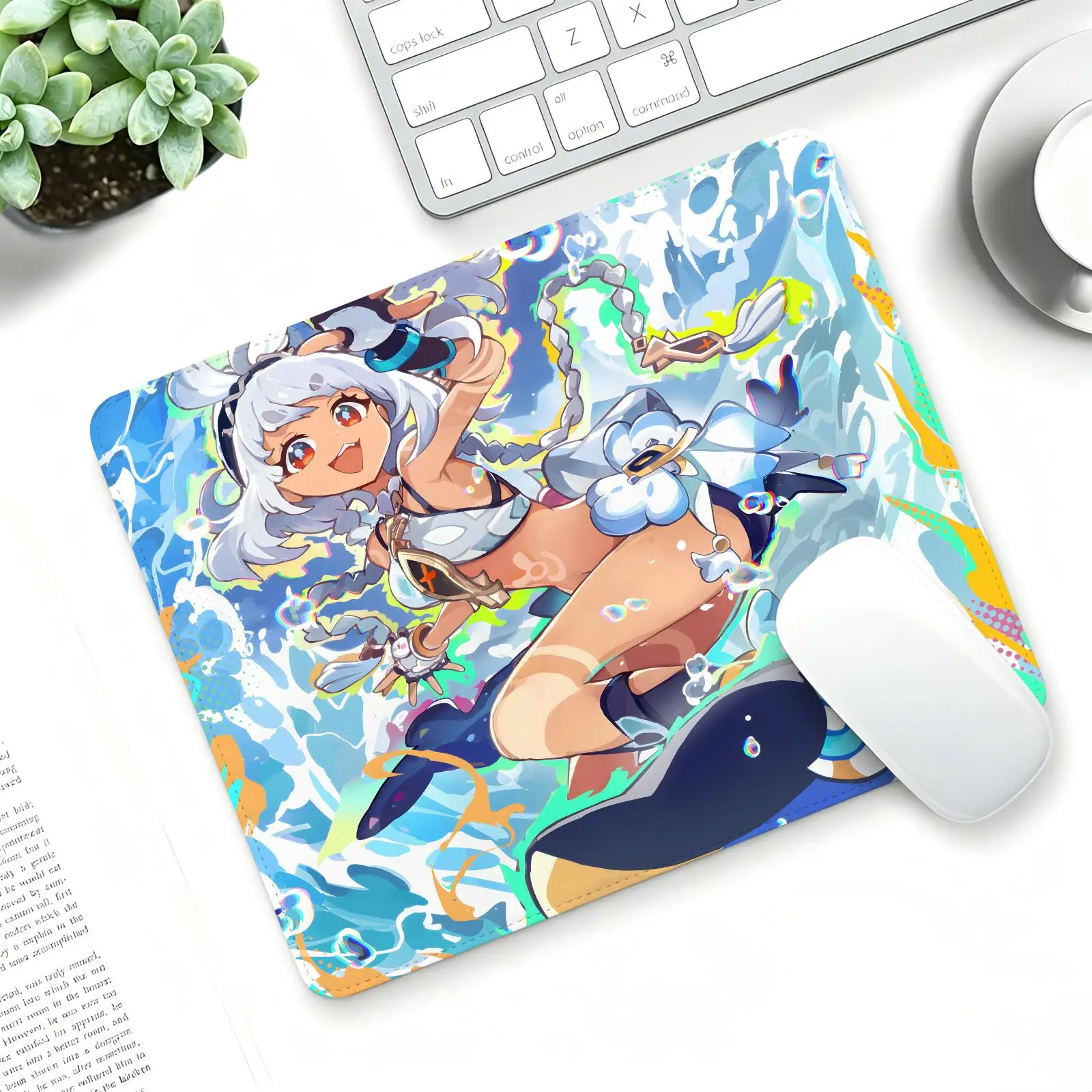 Genshin Impact Mualani Mouse Pad Regular gaming mouse pad S/M/L size Office mouse pad Laptop desk mat Stitched edge mouse pad