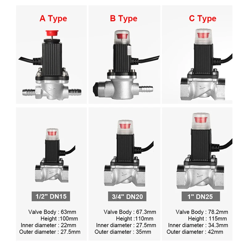 Gas Emergency Shut-Off Solenoid Valve DN15 Gas Leakage Linkage Alarm Automatically Cuts Off Natural Gas Pipeline Valve DC9V-12V