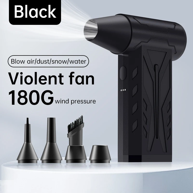 

Турбореактивный вентилятор 130000 об/мин, мощный воздуходувка, тяга 180 г, ручной бесщеточный двигатель, турбовоздуходувка для инструмента для чистки автомобиля, 8000 мАч