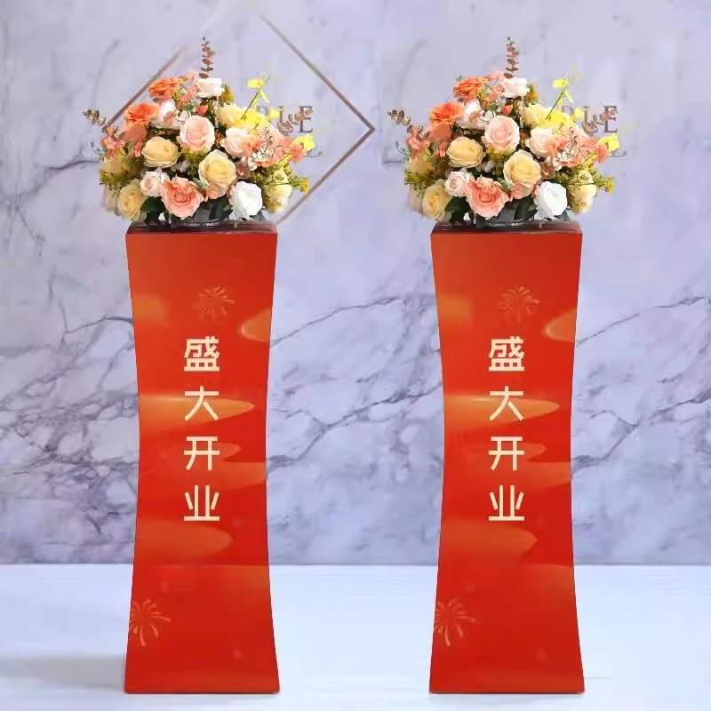 

Ribbon-cutting column flower ball flower arrangement road guide ornament flower hotel opening event celebration decoration fake
