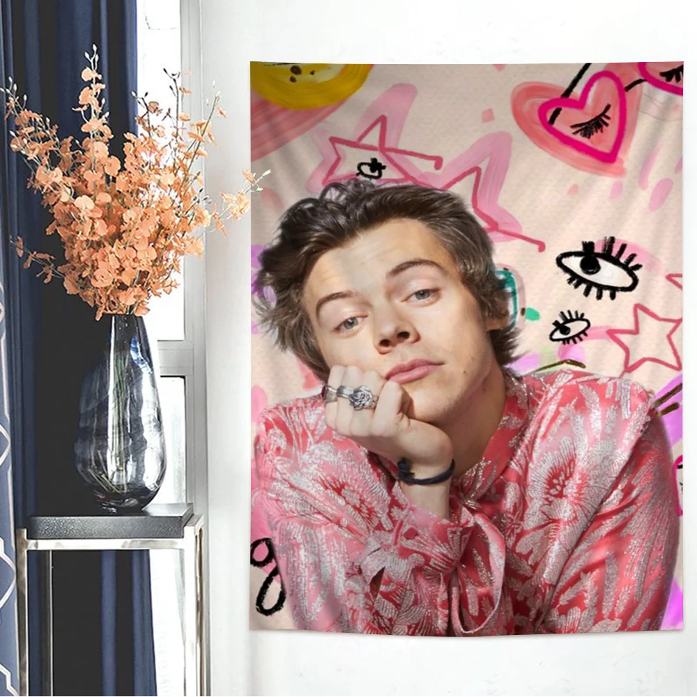 Singer H-Harry Music Styles Hanging Bohemian Tapestry Bohemian Wall Tapestries Mandala Kawaii Room Decor