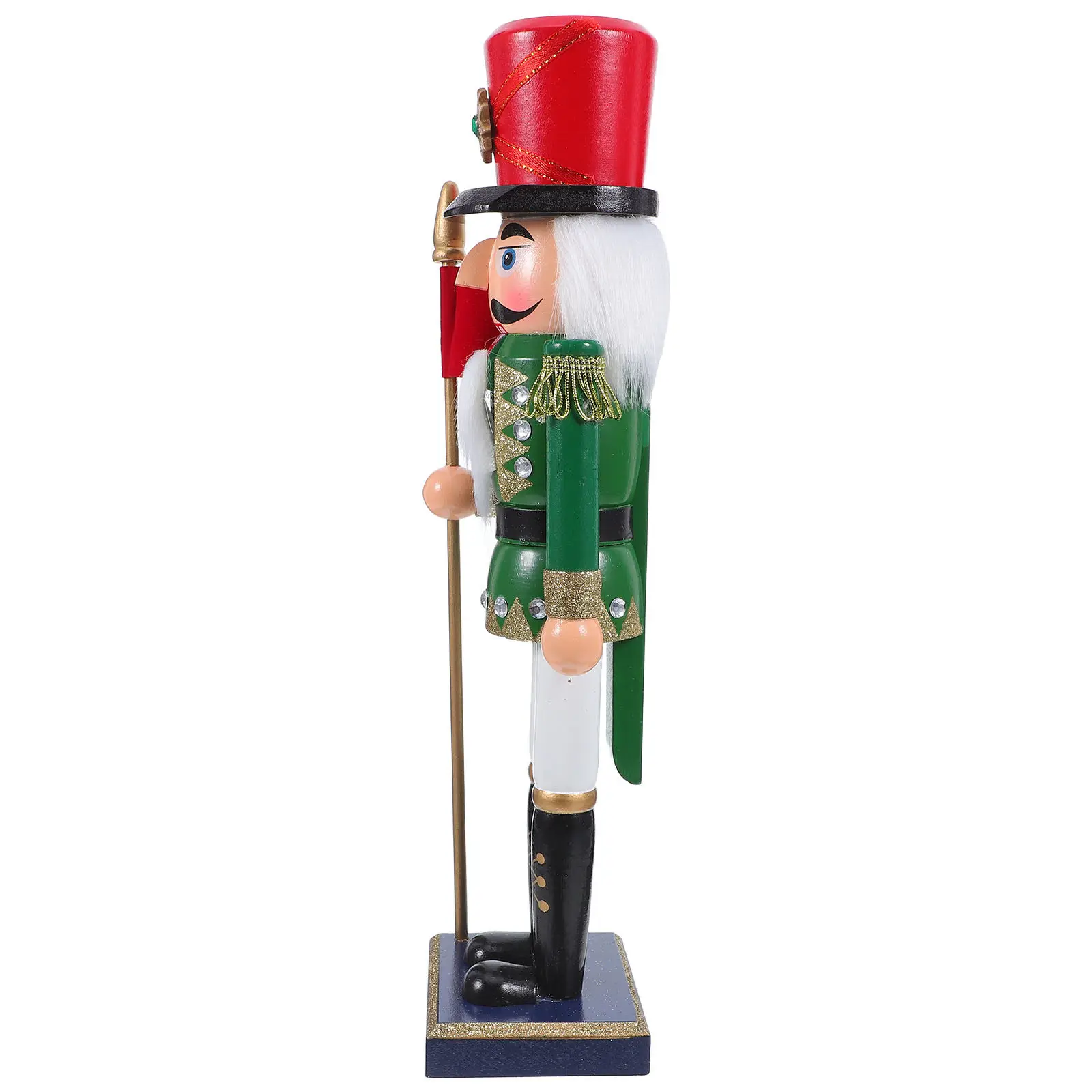 

Wooden Nutcracker Soldier Christmas Decor Traditional Hand-Painted Holiday Table Centerpiece Small Nutcracker Puppet Ornament