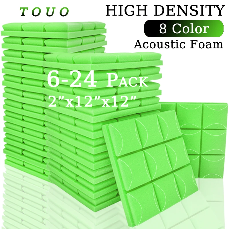 

TOUO Studio Acoustic Foam Panels 6/12/24 Pcs Sound Proofing Padding For Wall Sound Proof Acoustic Sponge