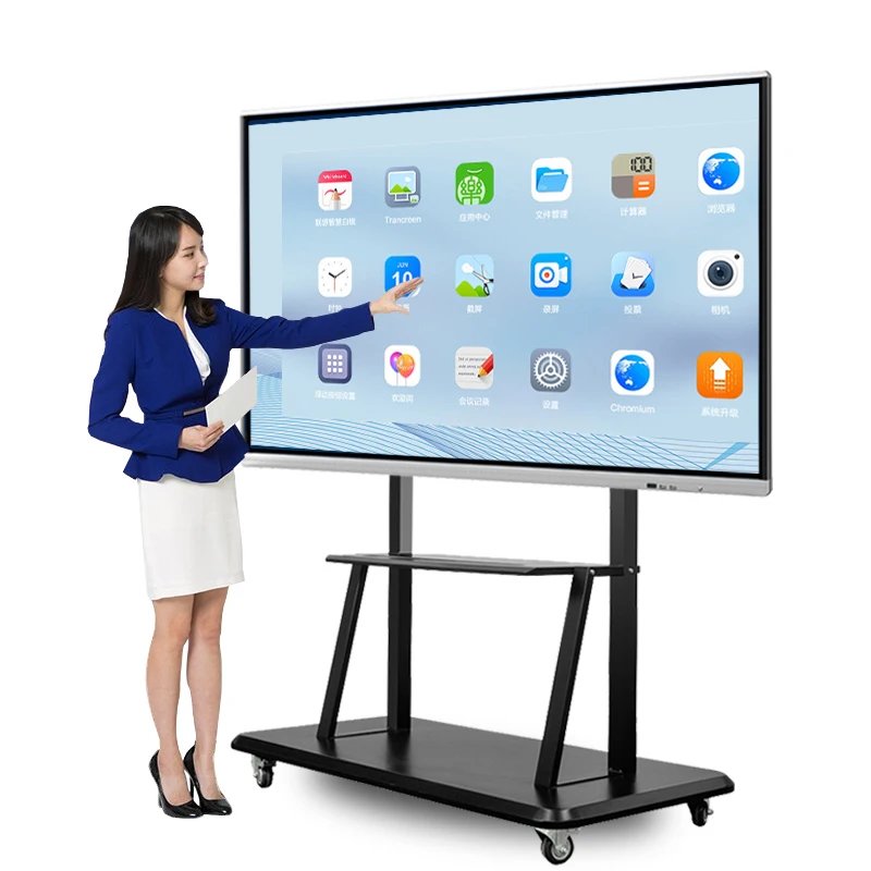 55-Inch 4K Smart Interactive Touch Screen Flat Panel Wifi Whiteboard for Teaching and Conferences