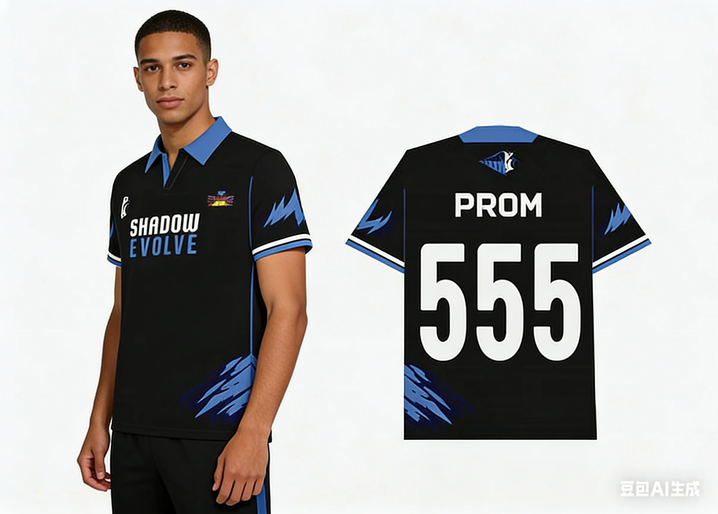 Black Blue Polo Jersey Polo Men's T-shirts Custom Name Number Claw Accent Soft Comfy Tee For Training And Casual Outfit Tshirt