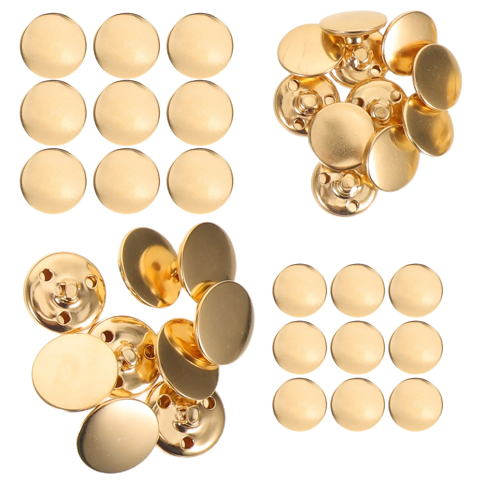 

80Pcs Gold Copper Buttons Elegant Round Design Uniform Jacket Suit Sewing Replacement Vintage Clothes Buttons