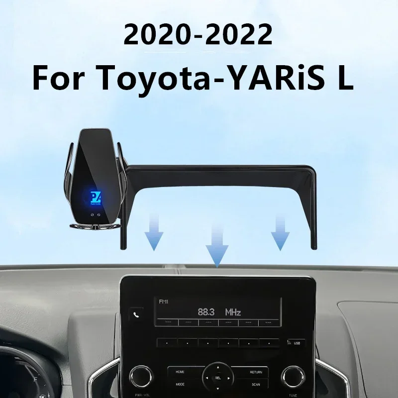 

Автомобильный держатель для экрана телефона для 2020-2022 Toyota Yaris L, беспроводное зарядное устройство, модификация навигации в салоне, размер 8 дюймов