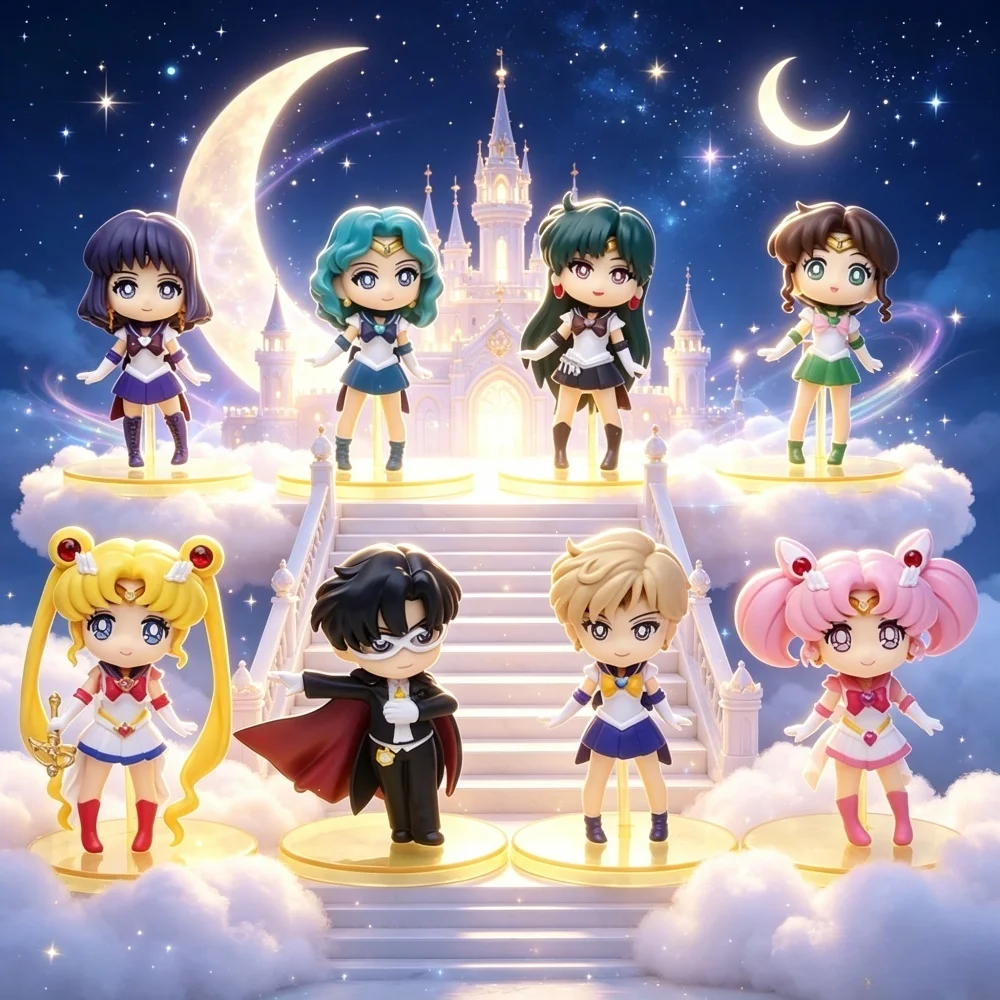 1/8 Piezas Figuras de Anime Qposket de Colección, Sailor Moon Cosmos Tsukino Usagi, Figuras de Acción de Sailor Moon Eternal, Modelo de Regalo