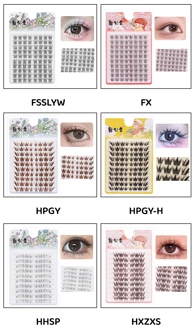 10-reihige einzelne Wimpern zum Selbermachen zu Hause, Wimpernverlängerungs-Cluster, Großhandel mit natürlichen Make-up-Wimpern – Detail 8