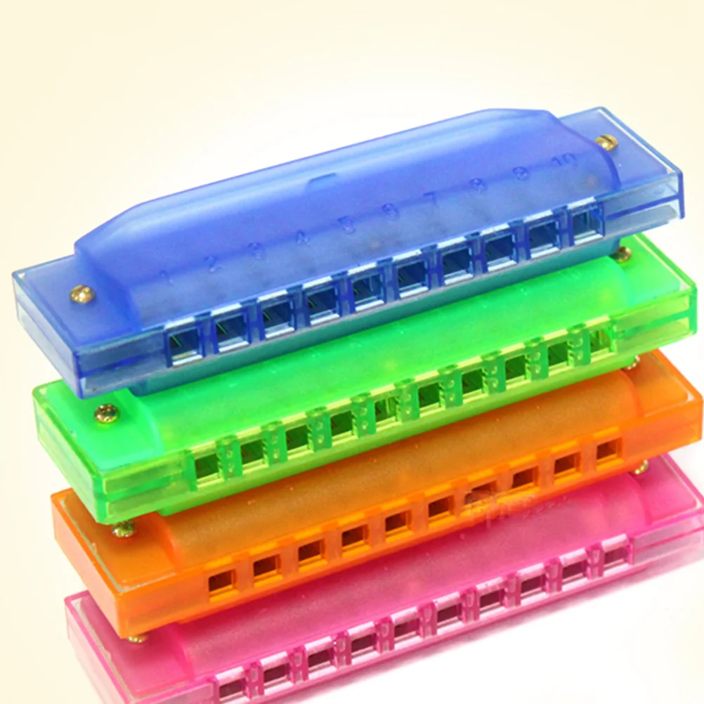 

10 Hole Harmonica Plastic Music Instrument Ideal Educational Music Instrument for Kids Beginner Students Green 10 Holes