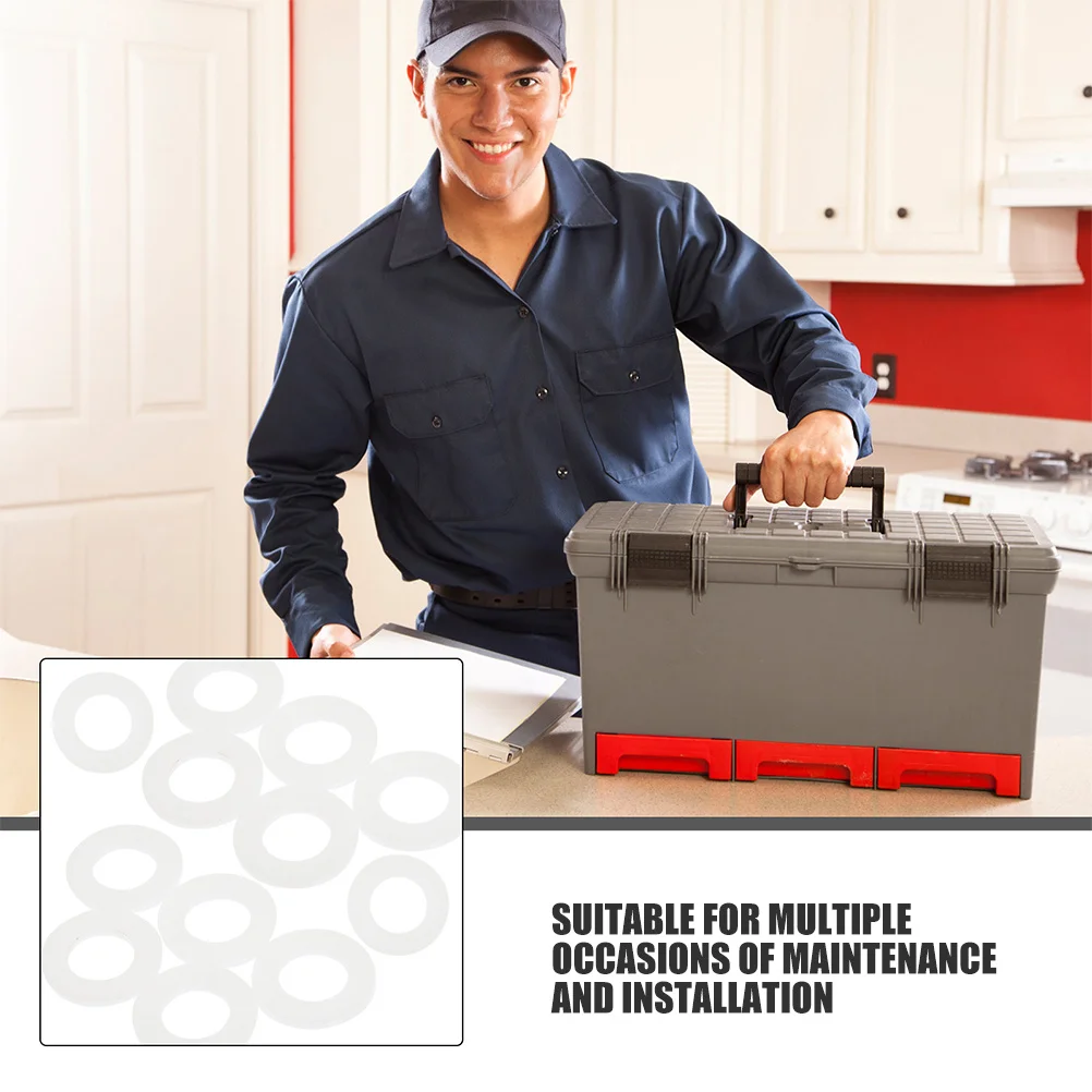 20pcs Nylon Washers For Screws Furniture Screw Gaskets Equipment Fastening Repairing Flat Washers Round Sealing Set