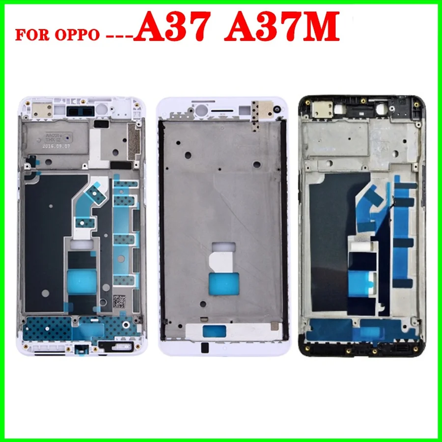 Back Housing Front Middle Frame For Oppo A37 A37M LCD Middle Frame Rear Back Door Battery Cover With Side Button