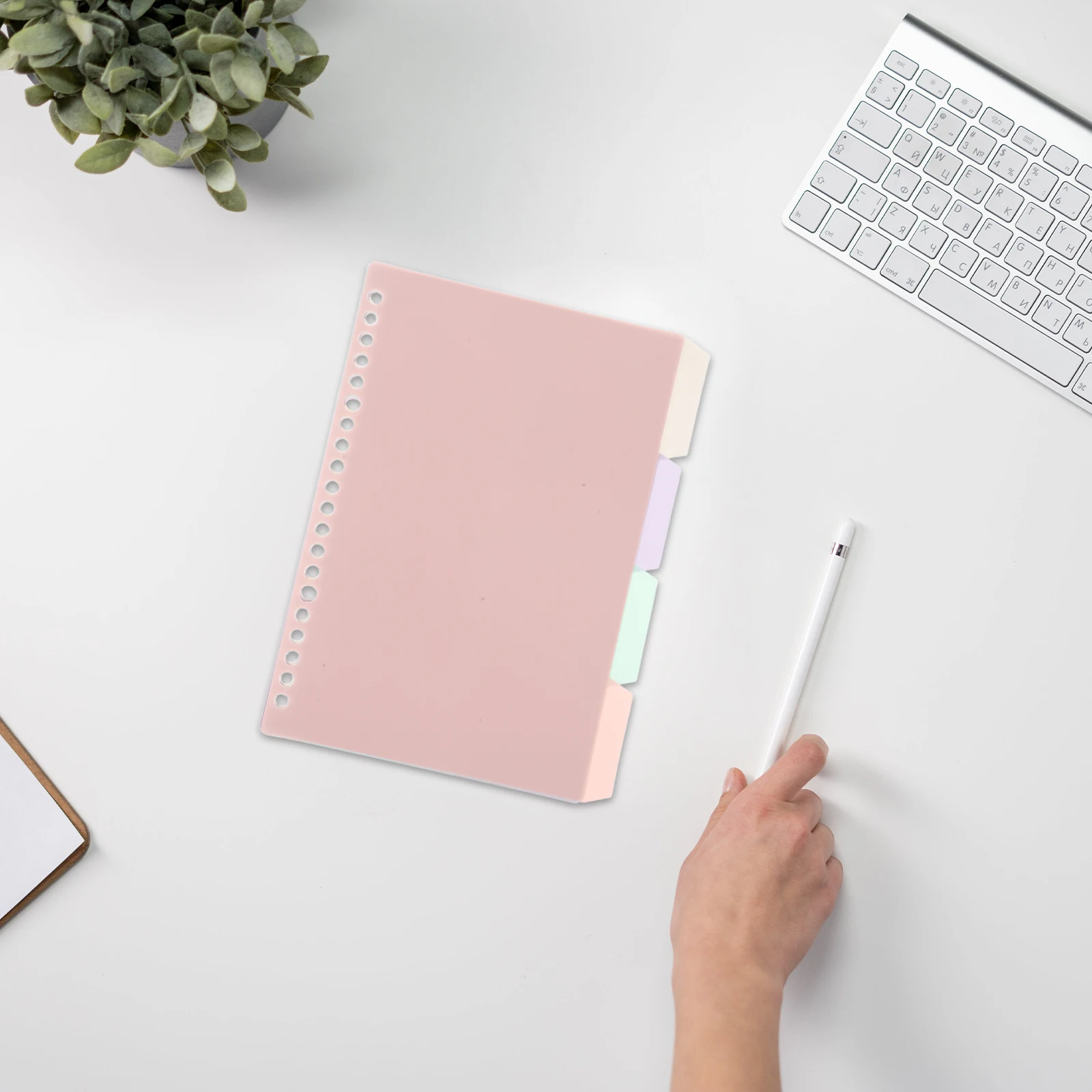 A4 Coil Notepad 40 Pages Multicolor Tabs Spiral Notebook School Office Supplies Taking Binder Index Dividers File