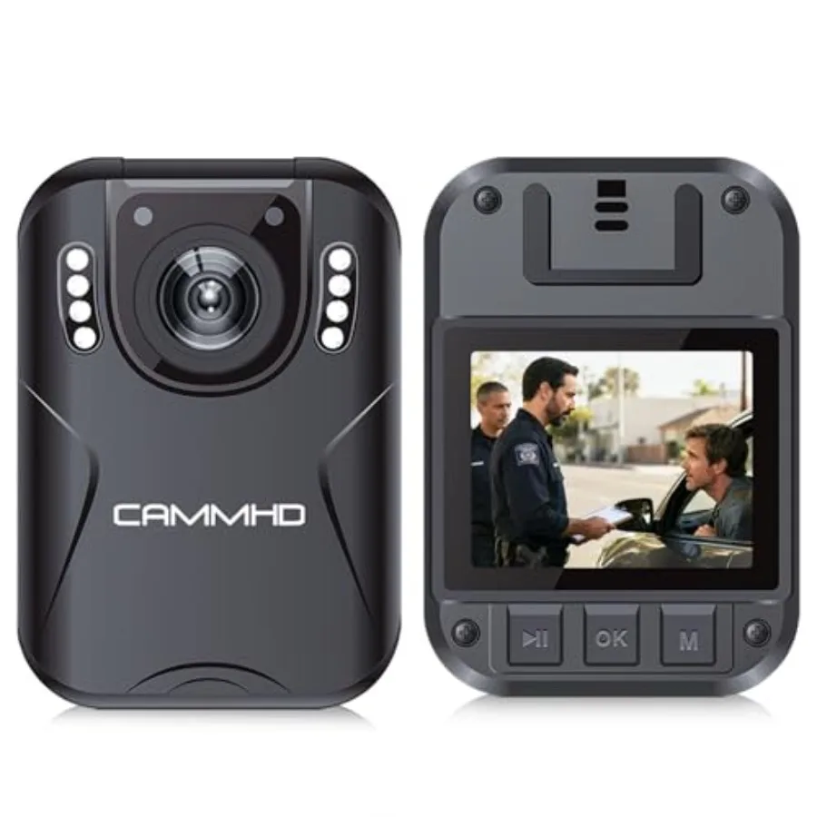 Law enforcement body camera for security guard use, 1920P H4 resolution, 64GB storage, 3000mAh battery lasting 8-10 hours, nigh