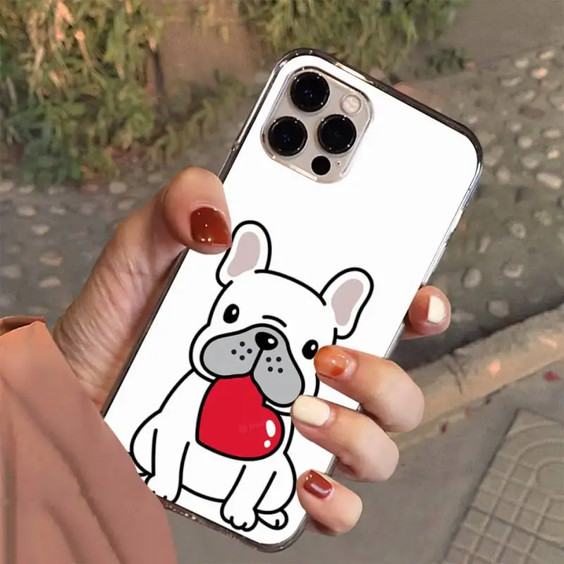 French Bulldog Cartoon Phone Case For Iphone 7 8 Plus X Xr Xs 11 12 13 Se2020 Mini Mobile Iphones 14 Pro Max Case