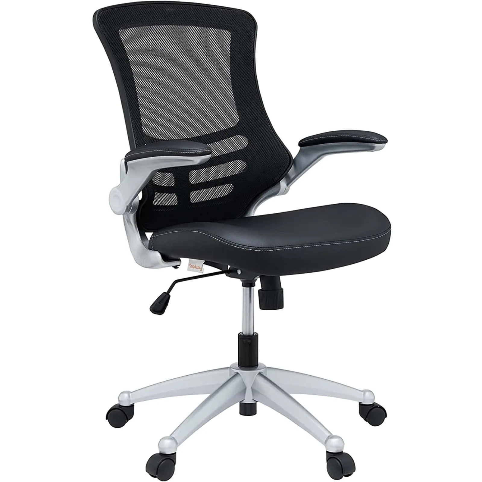 

US Attainment Mesh Back and Vinyl Seat Modern Office Chair in Black