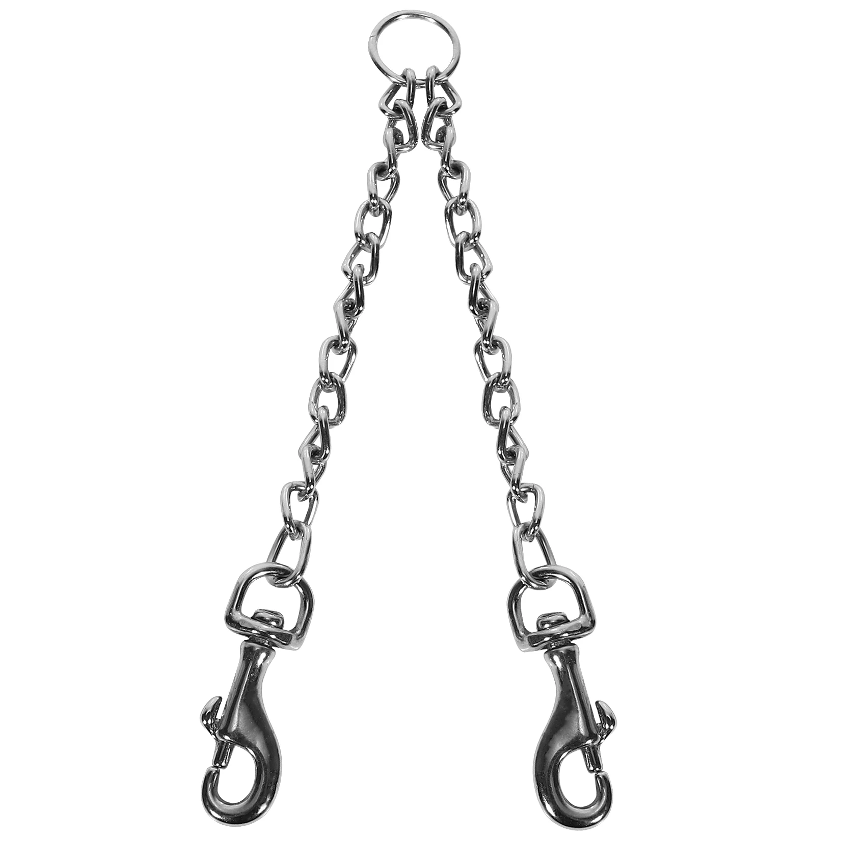 MALL Double Dog Coupler Twin Lead 2 Way For Two Pet Dogs Walking Leash Safety Chain
